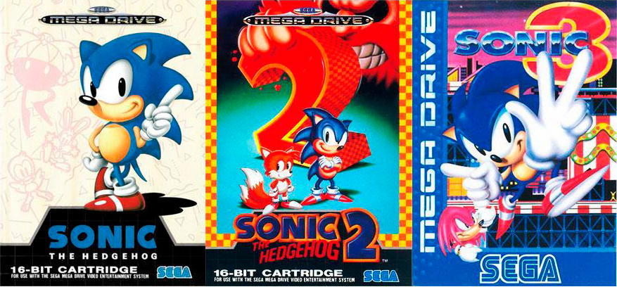 Diferentes videojuegos de Sonic