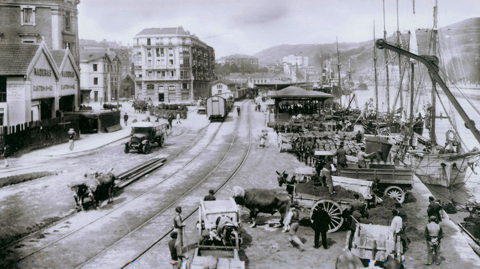 Muelle de Uribitarte Bilbao antiguo