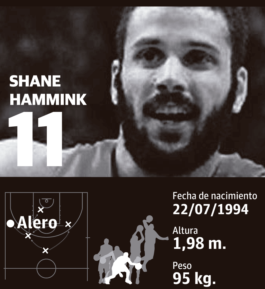 Shane Hammink: altura, peso y edad | Jugador del Bilbao Basket 2017-18